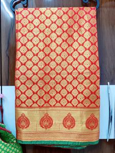 Imitation Pattu (Silk) Saree With Stitched Blous