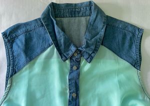 Mint &amp; Denim Sleeveless Top