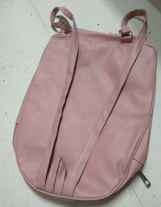 pink leather bag for college girls