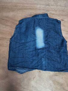 Denim Vest with Embellishments