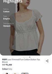 H&amp;m peplum babydoll top