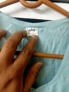 NEW SHARIFA BLUE ANARKALI KURTA