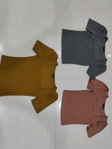 Pink Grey Mustard Top Set