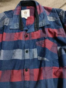 Striped Flannel Button-Down Shirt
