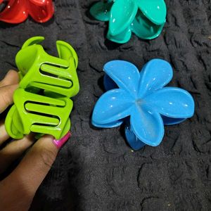 Flower Hair Claw Clips - Set of 4