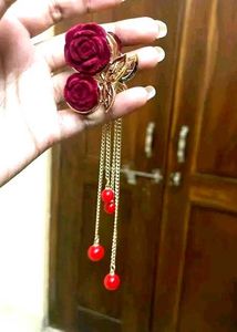 Red Rose Hair Clip