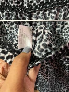 Black Cheetah Print Silk Leggings