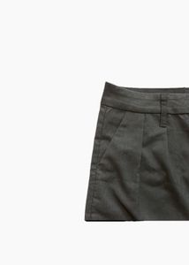 grey office siren mini skirt