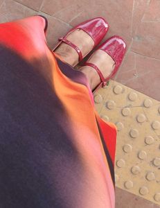 Red Mary Jane Ballerinas