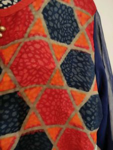 Printed Straight Long Length Kurti For Festive