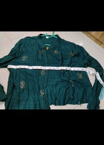 Teal Embellished Jacket