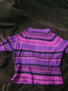 Woolen High Neck Top