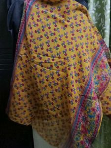 Mustard Green Colour Anarkali Suit Set