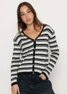 Striped Knit Cardigan