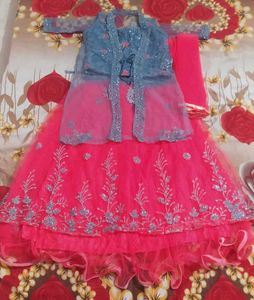 Lehenga Choli With Beautiful Shrug 4 Piece Set