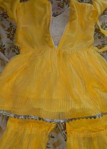 Baby Girl Yellow Fancy Dress