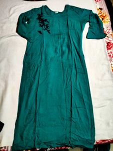 Green Embellishment kurta 💗