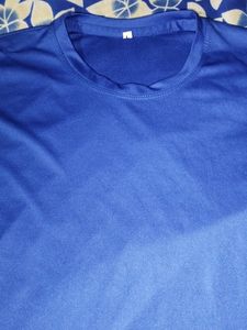 Blue Colour Plain T Shirt Fully New