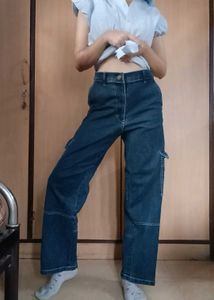 Vintage denim cargo jeans