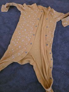 Yellow Onesie Winter Bany 6-9m