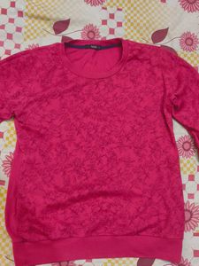 Pink Floral Print Top