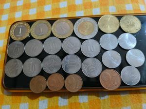 Saudi Riyal Coins And Euro Coin