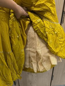 Elegant Yellow Lehenga Skirt