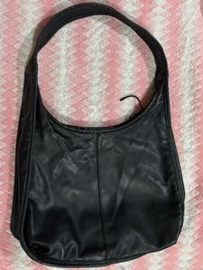 Black Leather Shoulder Bag
