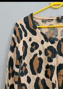 Chetah Print Cardigan