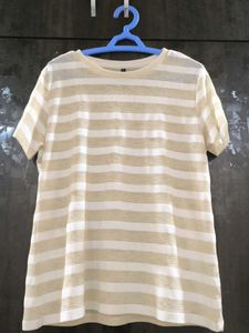 White And Golden Mesh T-shirt For Beaches