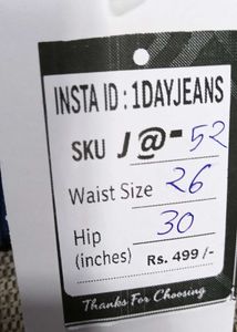 J@52 Size-26  (Sale) Latest Ladies high waist Jean