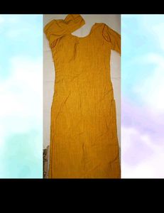 Yellow Embroidered Kurta