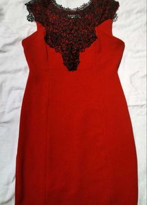 Red Black Lace Dress