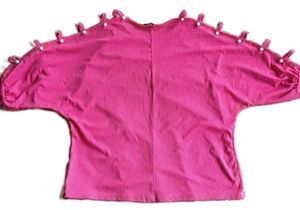 Pink Tie-Sleeve Top