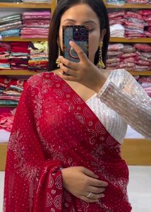 Hot Party Wear Georgette Saree Unbeatable Offer