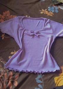 Cute Bow Lavender Top 💜✨