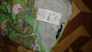 Green Paisley One-Shoulder Dress