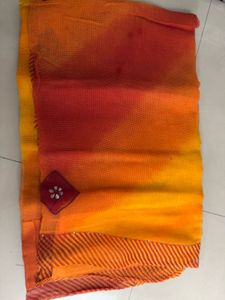 Ombre Orange & Red Sari