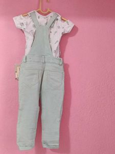 Cute Girls Overalls Set