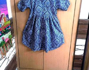 Handblock Print Flare Dress