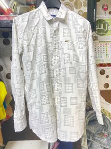 Patterned White Shirt