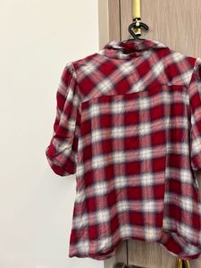 LQ - Red Plaid Flannel Shirt