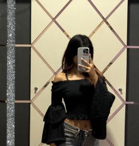 Black Off-Shoulder Top