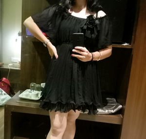 Hot Black Flared Dress😎🫣🎉✨