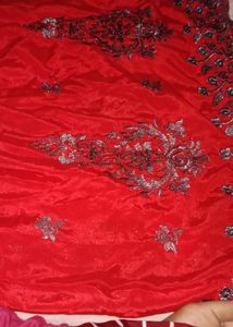 Deep Red Beautiful 😍 embroidery Lahnga Choli