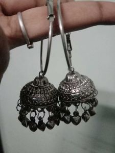 Silver Jhumka