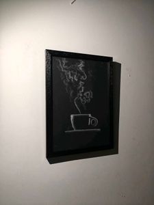 Coffee Cup Art: Framed Piece