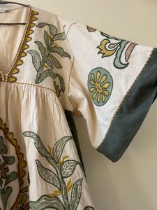 zara embroidery dress