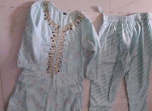 Floral 2 Piece Mirrorwork Kurti