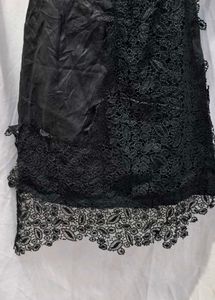 20211. Black Lace Party Dress